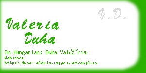 valeria duha business card